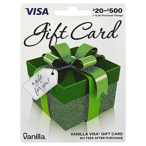 Visa Gift Card, Vanilla, $20 $500 1 Ea | Shop | VG's Grocery