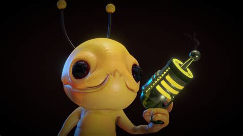 Alien Hominid - Download Free 3D model by Nwilly_art [f66cadf] - Sketchfab