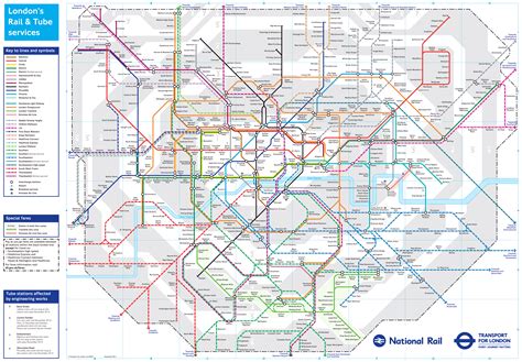 Tube and Rail - Transport for London | London underground map, London map, London underground ...