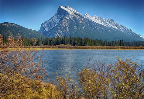 HDR Mount Rundle Banff National Park Alberta Canada Photograph by Dave Pattinson