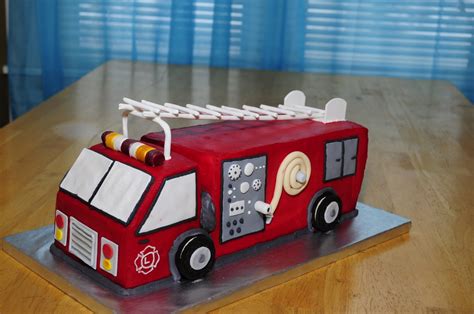 Lindsay's Custom Cakes: Fire Truck Birthday Cake
