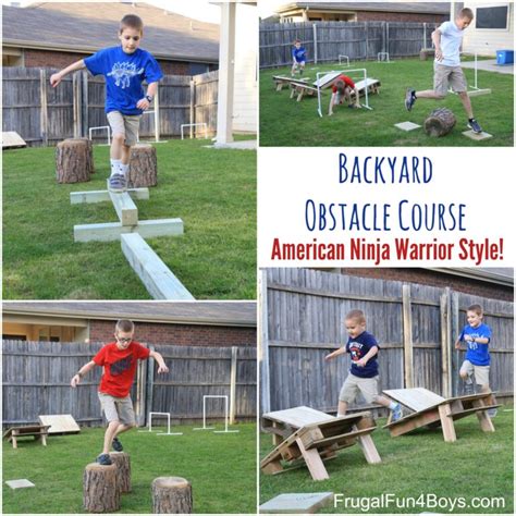 DIY American Ninja Warrior Backyard Obstacle Course - Frugal Fun For Boys and Girls