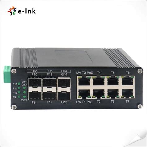 L2+ Industrial Ethernet POE Switch 8 Port 10/100/1000T 802.3at PoE 6 ...