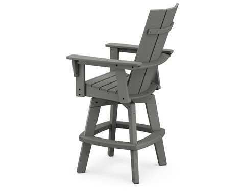 POLYWOOD® Modern Curveback Adirondack Swivel Bar Chair - ADDSV622 | POLYWOOD® Official Store