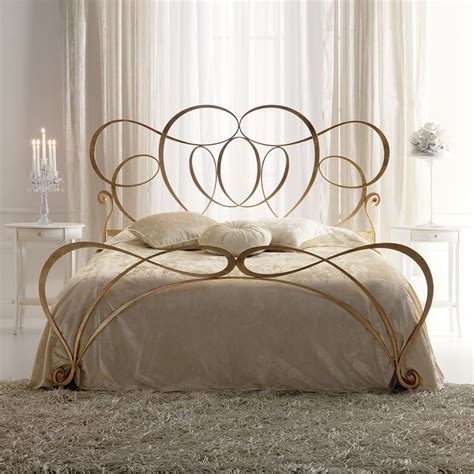 Italian Iron Gold Leaf Swirls Bed in 2020 | Luxury bedding, Luxurious bedrooms, Bed design