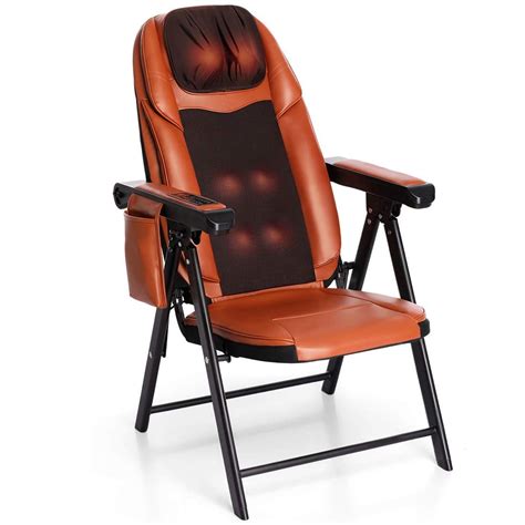 Folding Shiatsu Massage Chair with Heat - Back Neck and Shoulder ...