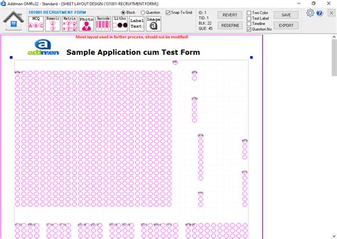 OMR Sheet Design