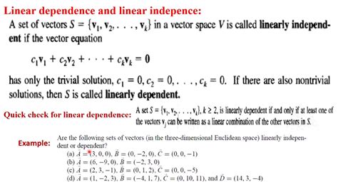 Lecture-3 Linear Dependence and Independence Part 2 - YouTube