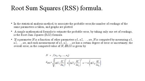 Root Sum Square Formula | PDF