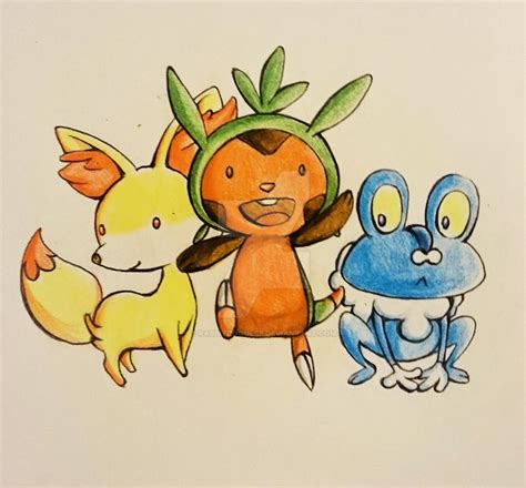 Pokemon Starters (Gen 6) by rabbitDoodles on DeviantArt