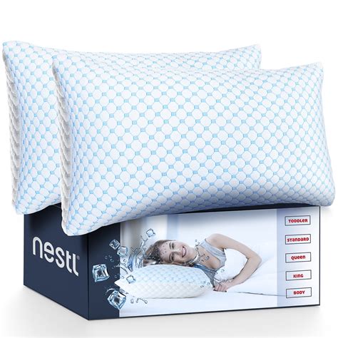 Gel and Memory Foam Infused Reversible Cooling Pillow, Multi-Use Cool to Velvety Soft Bed Pillow ...