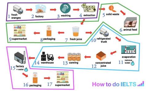 IELTS Writing Task 1 Sample Answer: Orange Juice (Process) - How to do ...