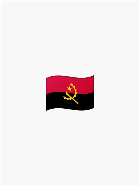 " Angola flag emoji" Sticker for Sale by Stickypegatinas | Redbubble