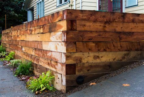 Hefty 6x6 juniper landscaping timbers were used for this beautiful ...