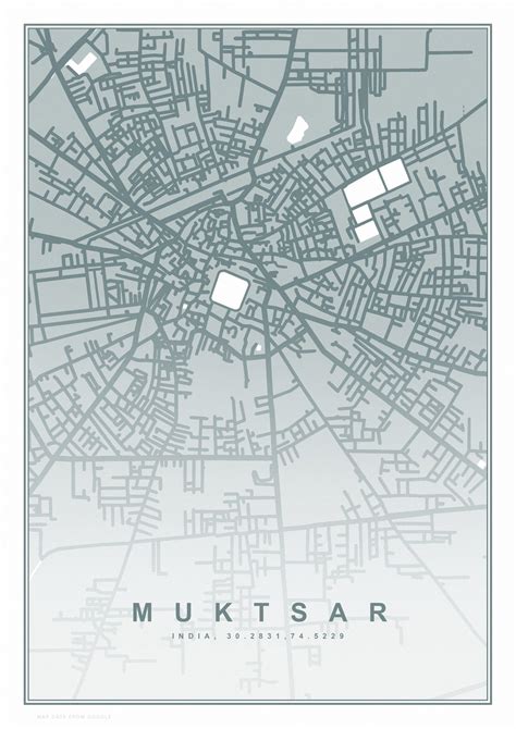 Muktsar Map framed Punjab Map Printable Poster Framed | Etsy