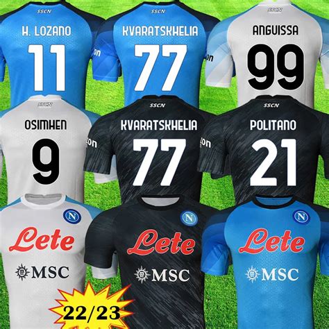 22 23 KVARATSKHELIA Napoli Soccer Jersey MARADONA Maglietta Da ...