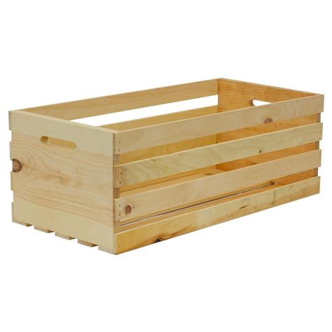 Crates and Pallet 27 in. x 12.5 in. x 9.5 in. Extra Large Crate-67392 - The Home Depot