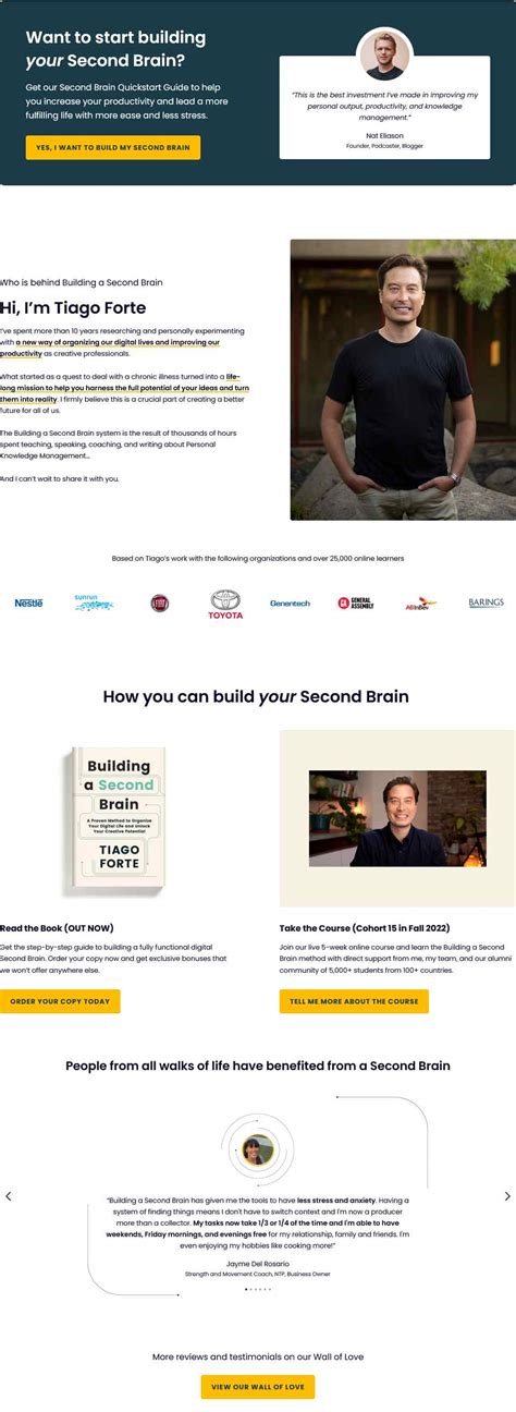 Tiago Forte – Building a Second Brain (v14) - The Coursedl