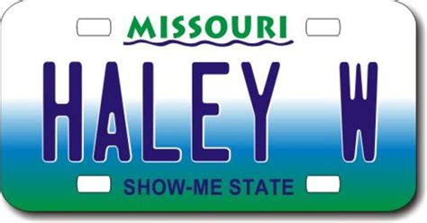 Personalized Missouri License Plate for Bicycles, Kid's Bikes, Carts ...