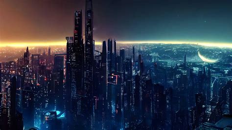 🔥 Free Download Midjourney Ai Futuristic Cityscape 4k Wallpaper On by ...