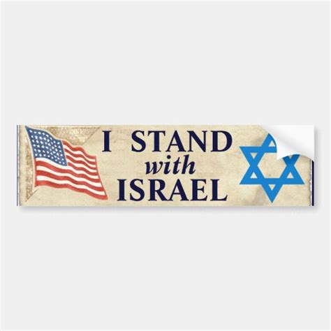 I Stand with Israel Bumper Sticker | Zazzle