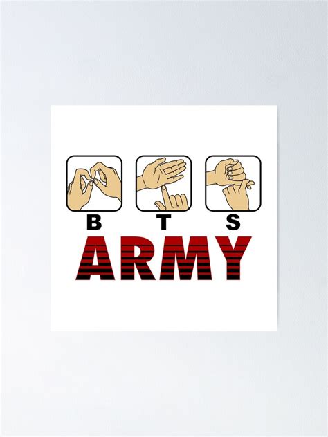 "BTS Army " Poster for Sale by mistergoodiez | Redbubble