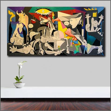 Wlong Pablo Picasso GuernicaPop Art Canvas Painting Print Living Room Home Decor Modern Wall Art ...