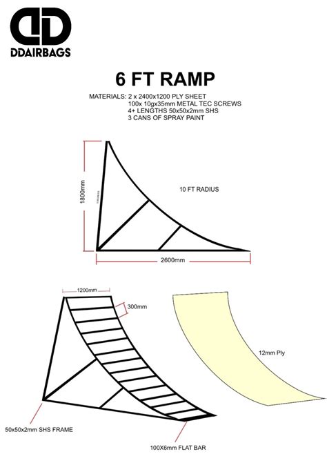 DIY BMX Ramp Plans and Specifications — DD AirBags - AirBags for All Action Sports