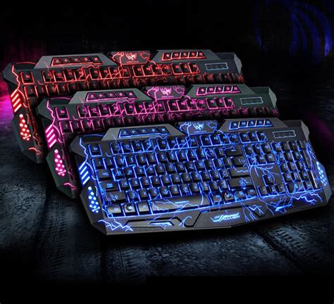 Backlight LED Luminous Gaming Keyboard Waterproof Wired USB Game Computer Keyboard with ordinary ...