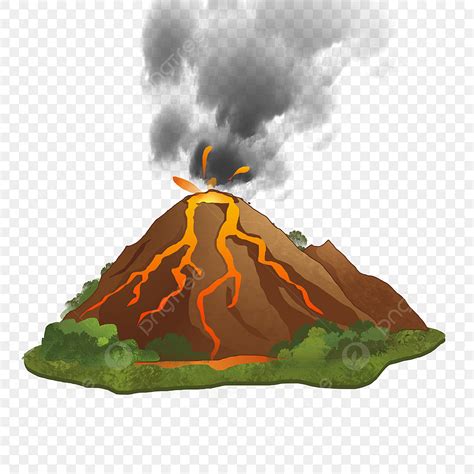 Volcano Eruption Clipart Transparent Background, Eruption Lava Magma Volcano Clipart Volcano ...