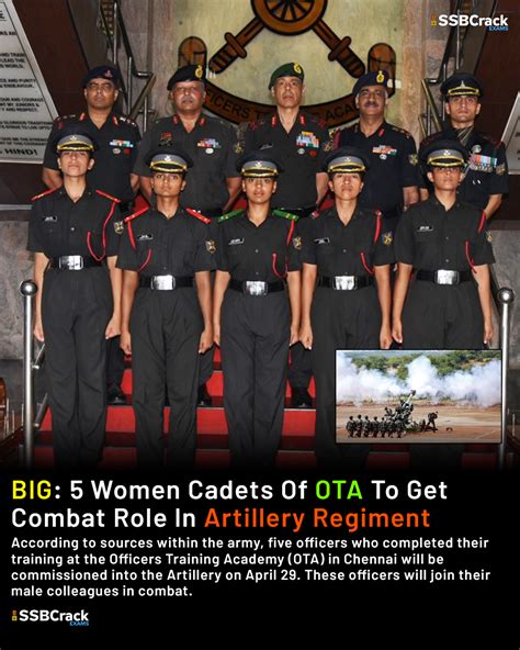 5 Women Cadets To Join The Regiment of Artillery