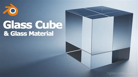 How to make Blender Glass Cube 3D model and Transparent Glass Material