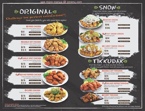 Menu at Cm Chicken, Plano