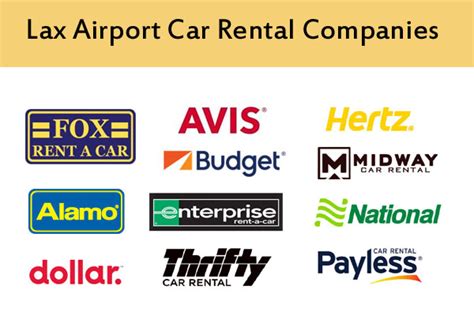 Car Rental Companies at LAX Los Angeles International Airport (LAX)