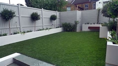 artificial-grass-easi-grey-painted-fences-modern-garden-design-fulham-chelsea-ke... | 1000 in ...