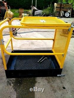 Forklift man basket cage contact attachments telehandler jcb loadall lpg diesel