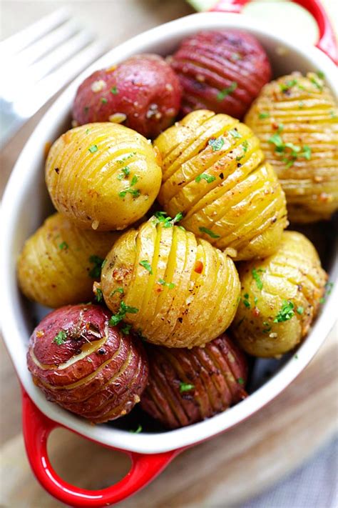 Potato Recipes - Garlic Roasted Potatoes - Oven Roasted Potatoes - Rasa Malaysia