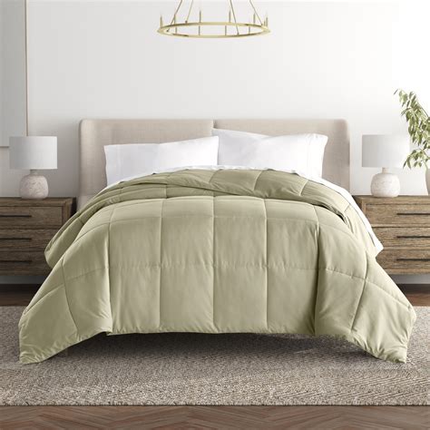 Comforter Solid Color Lightweight Microfiber All Season Down-Alternati ...