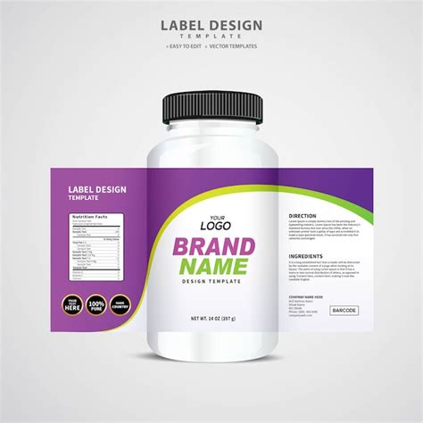 Premium Vector | Bottle label, package template design, label design, mock up design label template