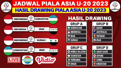 Hasil Drawing Piala Asia U20 2023 - Indonesia vs Uzbekistan - Jadwal Piala Asia U20 2023 - FM