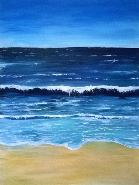 Original acrylic - by the sea | Original art, Painting, Water