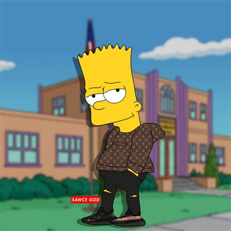 Bart Simpson fly supreme yeezy by fragmentface on DeviantArt