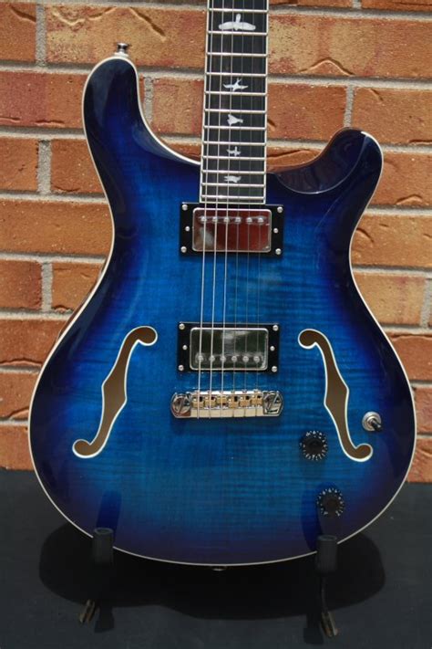 PRS SE Hollowbody II-Faded Blue Burst