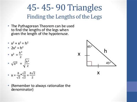 45 45-90 triangles