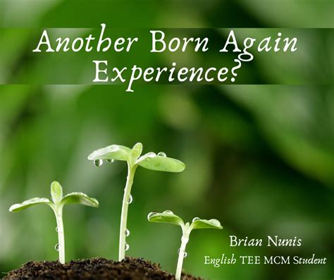 Another “Born-Again” Experience? – Berita STM Online