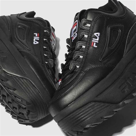 Fila Leather Disruptor Ii Platform Trainers in Black - Lyst