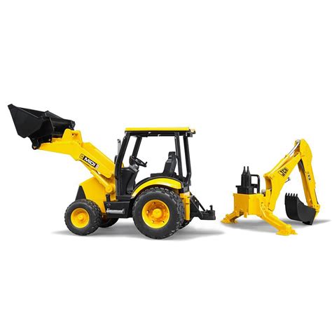 Bruder Toys JCB MIDI Excavator Backhoe Loader Construction Toy Truck, Yellow - Walmart.com