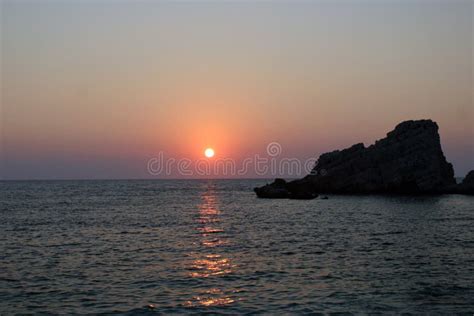 Sunset at the Petani Beach stock image. Image of holidays - 34140031