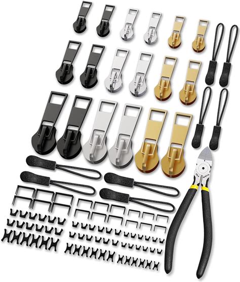 Amazon.com: Zipper Repair Kit, Upgraded Zipper Replacement Slider Kit (99 PCS), Include Zipper ...