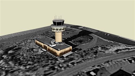 Oslo Torp control tower 3d model